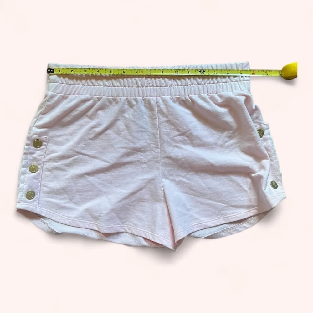 Juicy Couture Y2K Whisper Pink Cotton Soft Snap Casual Running Shorts NWT Size M